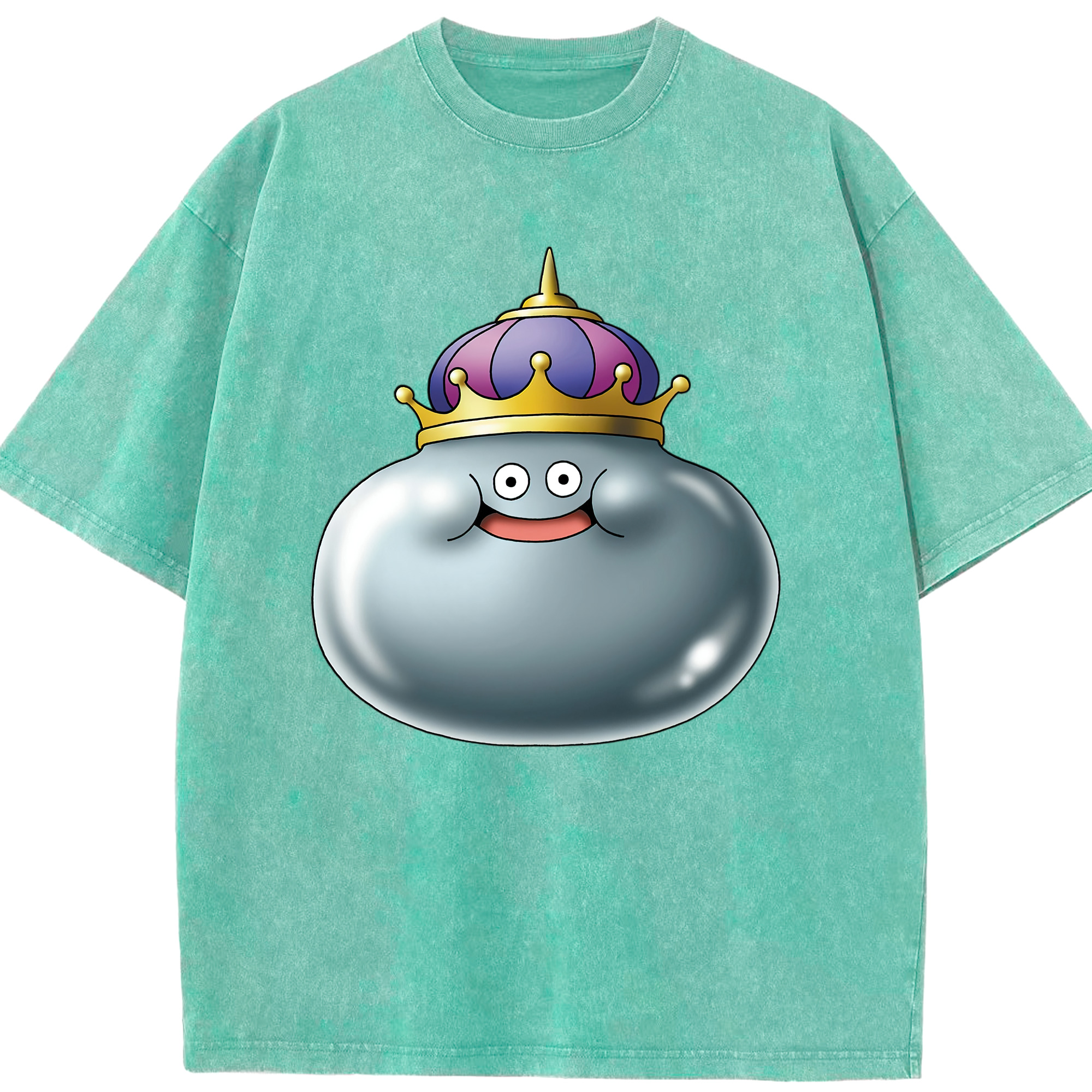 （画像用） ドラゴンクエスト Doragon Kuesuto Dragon Quest 綿100% ヴィンテージ風 半袖Tシャツ（フロントプリント）